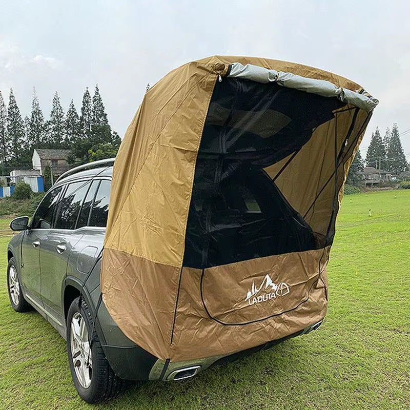 Car Trunk Tent Auto Awning Waterproof SUV Car Tail Tent Portable Trunk Sleep Bed Shade Awning for Camping Self-Driving Travel