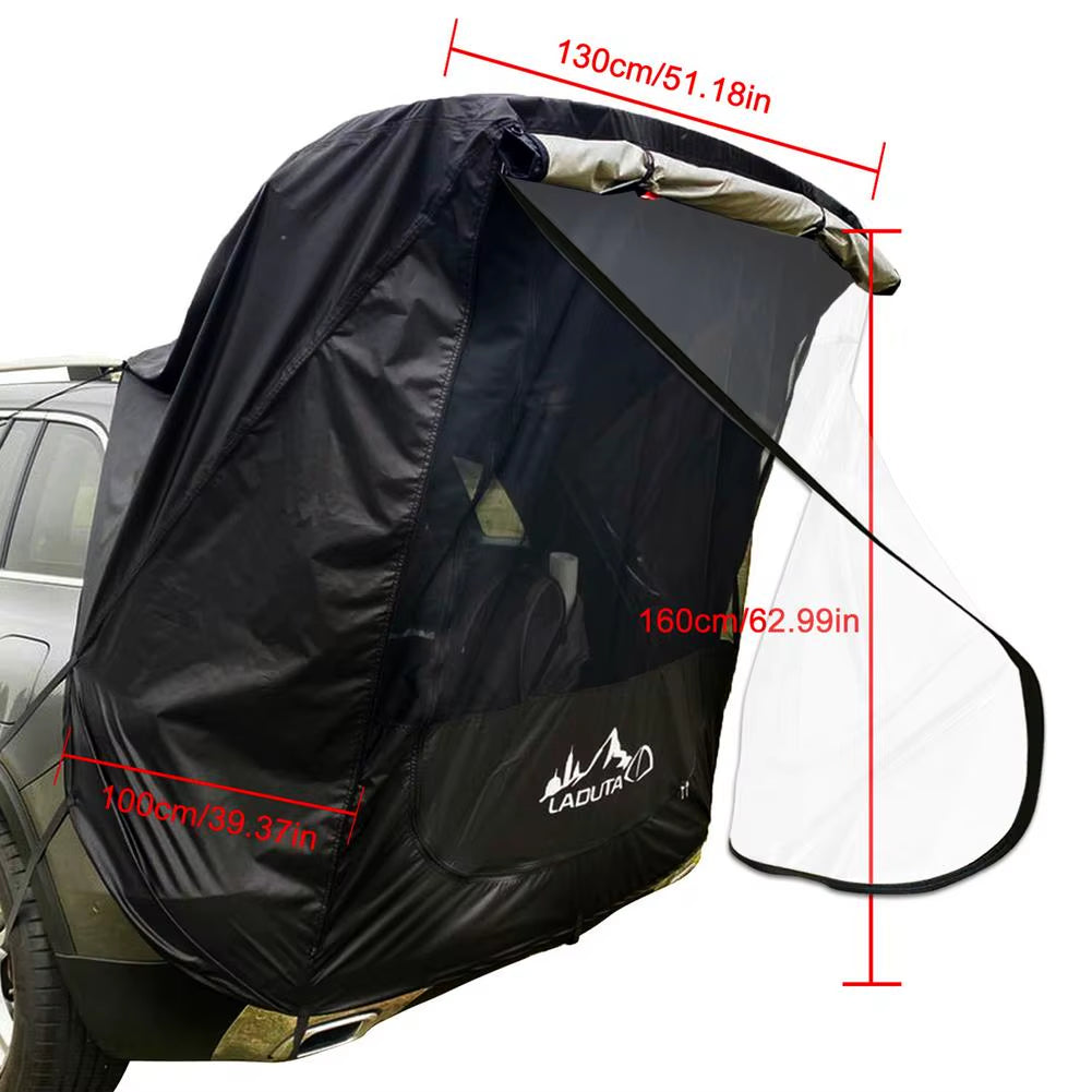 Car Trunk Tent Auto Awning Waterproof SUV Car Tail Tent Portable Trunk Sleep Bed Shade Awning for Camping Self-Driving Travel